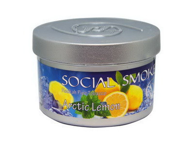 Табак Social Smoke - Арктический лимон - баночка табака