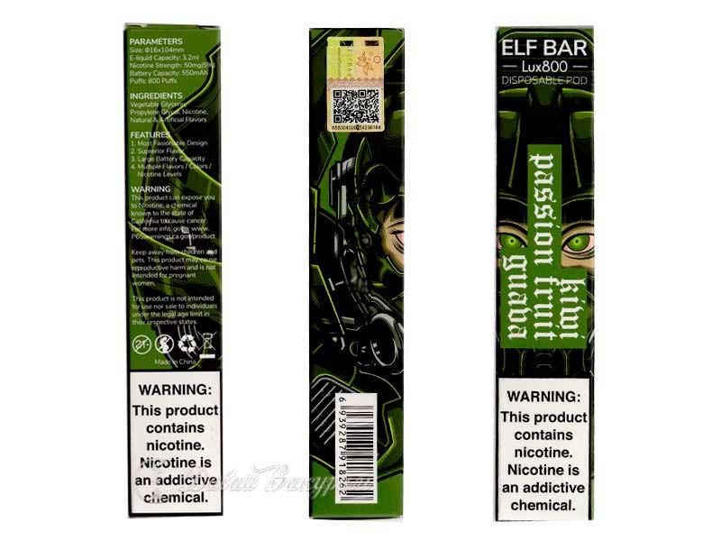 Электронная сигарета Elf Bar Lux 800 Kiwi Passionfruit Guava