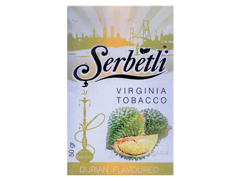 serbetli-virginia-tobacco-durian-flavoured-izobrazhenie-na-pachke-zheltyi-frukt