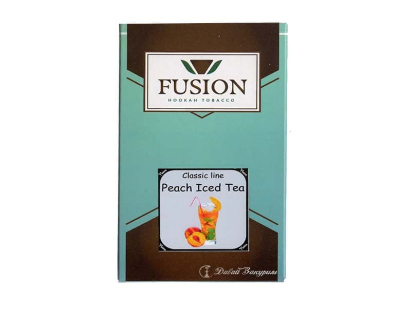 fusion-hookah-tobacco-fusion-classic-line-peach-iced-tea-izobrazhenie-na-upakovke-persik-stakan-kholodnogo-chaia
