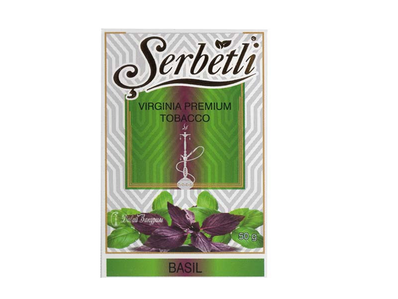 serbetli-virginia-tobacco-serbetli-basil-izobrazhenie-na-pachke-zelenye-i-fioletovye-listia